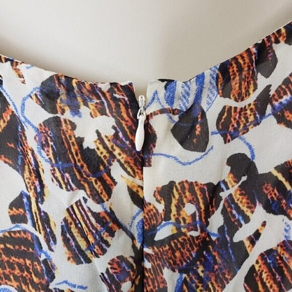 Derek Lam | Abstract Floral Print Silk Blouse - Picture 4 of 9